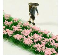 Série de grappes d'herbes statiques colorées de 10 mm pour touffes conçues pour le modélisme et les mises en page (fleurs)