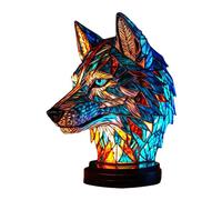 Série de lampes de table en forme de tortue en résine colorée, lion, dauphin, loup, dragon, veilleuse animale pour enfants, lampe de table colorée en forme d'animal pour décoration de la aison