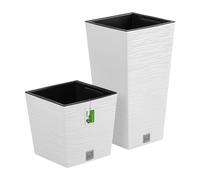 Série de pots de fleurs Furu - lot de 2 pots carrés
