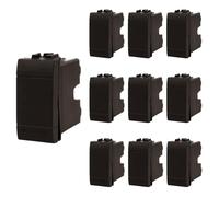 Série de prises de commutation avec fruits, compatible avec Bticino Living Light Noir (10 pièces d'interrupteur unipolaire)