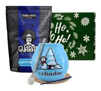 Série d'hiver de yerba maté Guarani avec accessoires | Guarani Let it Snow | Calebasse, bombilla et accessoires | yerba maté du Paraguay | Caféine naturelle | 400g | 0,4kg