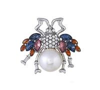 Série d'insectes, broche d'abeilles à miel colorées en pierre du Rhin, taille: 23 x 27 mm, écologique et pratiqueTraitement ingénieux