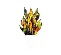 Série Fleurs et animaux 2D en acrylique pour pots de fleurs d'extérieur Décoration Rnj499 (F, 7 x 10 x 1 cm)