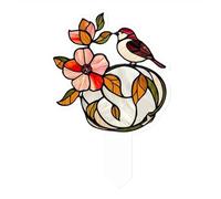 Série Fleurs et animaux 2D en acrylique pour pots de fleurs d'extérieur Décoration Rnj500 (H, 7 x 10 x 1 cm)