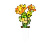 Série Fleurs et animaux 2D en acrylique pour pots de fleurs d'extérieur Décoration Rnj501 (G, 7 x 10 x 1 cm)