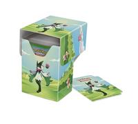 Série Gallery : Morning Meadow Full View MTG Deck Box - Art Pokémon vibrant de type herbe - Boîte de Deck Commander avec couvercle sécurisé - Rangement sécurisé pour Deck Box MTG - Capacité de 75