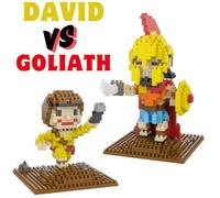 Série Jésus - Ensemble David et Goliath, l'homme plein de foi et mini figurine géante, histoire de la Bible, ensemble de construction à collectionner pour enfants de 14 ans et plus, excellent cadeau