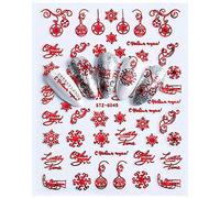Série Noël Nail Art Stickers Décoration Transfers Stickers Snowman Bells Elk Santa Claus Gift Box