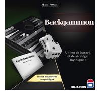 Backgammon Jeu De Plateau - Série Noire - Jeu De Société Traditionnel Noir TU