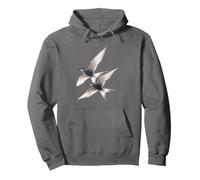 Série Oiseaux Sternes arctiques en vol Interprétation de L'Artiste Sweat à Capuche