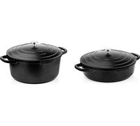 - Série performance - Cocotte 28cm + Casserole 28cm - Noir