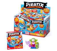 PIRATIX ADVENTURE WORLD Série Shark Treasure, Boîte de 24 enveloppes Surprise avec Figurines Pirates à Collectionner de la série Shark Treasure, Chaque enveloppe Contient 1 Piratix Surprise