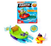 Série PIRATIX L’île aux Requins- Speeder des Mers. Bateau monoplaces Piratix.Contient Speeder des Mers, Piratix,Accessoire Cristal, trésor, Drapeau Exclusif