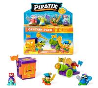 Série PIRATIX Trésor d'or - Pack Capitaine Ollie. Contient 4 Piratix ; 1 Capitaine doré et 1 Piratix Surprise, 4 Accessoires, 1 forteresse, 1 Canon, 2 trésors exclusifs et 2 Drapeaux. Pack 6 sur 6