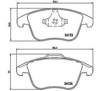 Série Plaquettes de Frein Avant P24076 Ford Mondeo Volvo Set Comprimés Freins