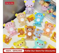 Série Rilakkuma Pink Sherbet, Boîte Mystère, Figurine de Collection Floquée, Décoration de Bureau, Ornement Tendance, Idéal pour la Saison des Diplômes Pink teddy bear
