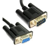 Serie RS232 d'extension Rallonge câble DB9M vers F 9 Broches Mâle vers Femelle 1 m Noir [1 mètre/1m]