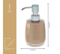 Série salle de bain SAVONA bremermann - distributeur de savon en matière plastique (Cappuccino)