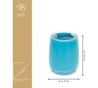 Série salle de bain SAVONA de bremermann - porte-brosses à dent en matière plastique (Bleu)