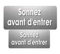 Série sonnez avant d'entrer (9x4cm et 7x3cm) -Sticker / autocollant