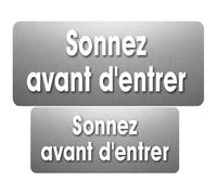 Série Sonnez Avant D'entrer (9x4cm Et 7x3cm) -Sticker / Autocollant