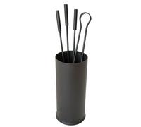 Série Style CRUCCOLINI Set Cheminée en Fer Avec Seau Série Graphite Propreté