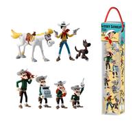 Série tube avec 7 figurines de collection Plastoy Lucky Luke (70387)