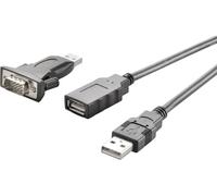 série, USB 2.0 Câble de raccordement [1x USB 2.0 type A mâle - 1x SUB-D mâle 9 pôles] DIGITUS - USB 2.0 Serieller Adapter 1.00 m contacts dorés