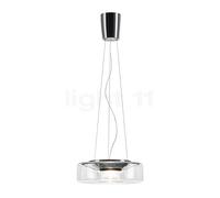 Serien Lighting Curling Suspension LED verre - L - diffuseur extérieur clair/diffuseur interne cylindrique - 2.700 K Ce luminaire comporte des modules à LED prémontés de classes énergétiques A A++, A+