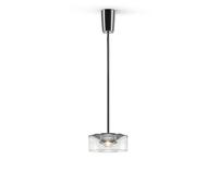 Serien Lighting Curling Suspension Tube S D2W Acryl Pendelleuchte, verre acrylique clair