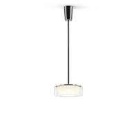 Serien Lighting Curling Suspension Tube S Pendelleuchte, verre clair, réflecteur conique, 3000K
