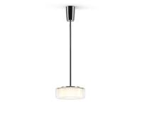 Serien Lighting Curling Suspension Tube S Pendelleuchte, verre clair, réflecteur cylindrique, 2700K