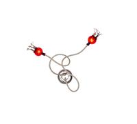 Serien Lighting Poppy Ceiling/Wall 2 Decken-/Wandleuchte, bras beige, diffuseurs rouge rubis