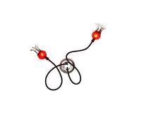 Serien Lighting Poppy Ceiling/Wall 2 Decken-/Wandleuchte, bras noir, diffuseurs rouge rubis