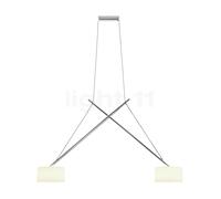 Serien Lighting Twin Suspension abat-jour verre véritable, chrome brillant