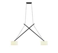 Serien Lighting Twin Suspension Pendelleuchte, laqué noir, verre