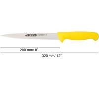 Séries 2900-Couteau À Filet-Lame Acier Inoxydable Nitrum 190 Mm-Manche Polypropylène Couleur Jaune