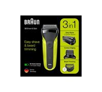 Braun Series 3 81702942 rasoir pour homme Rasoir à grille Tondeuse Noir, Vert