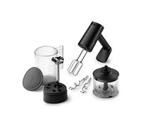 Philips Hand Mixer 5000 Series, Mixeur manuel 3 en 1, Moteur puissant de 500 W, Gobelet de rangement intelligent, 5 réglages de vitesse, Protection contre les éclaboussures, Noir (HR3781/20)