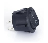 Series Round Shape Dia20mm Rocker Switch ON-OFF Toggle Rocker Switch with 2-Pin Terminal KCD1 Switch NWPNLXEA(Red Button)