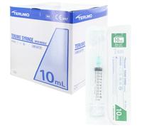 Seringue 3 pièces montées avec aiguilles - Terumo - 10 mL + aiguille 21G x 38 mm