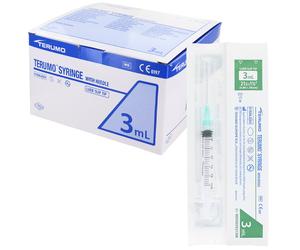 Seringue 3 pièces montées avec aiguilles - Terumo - 3 mL + aiguille 21G x 38 mm