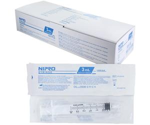 Seringue 3 pièces non montée - 3 mL - Cône Luer centré