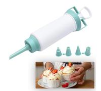 Seringue à glaçage pour la cuisson - Seringue à beignets - Set de seringues à crème - Seringue à garnir - Décoration de dessert - Avec 5 douilles pour cupcakes, donuts, biscuits, pâtisseries