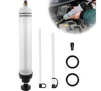 Seringue a Huile 500ml Huile Aspiration Seringue avec 2 Tuyaux et Une Paire D'anneaux en Caoutchouc de Rechange, pour le Liquide de Frein, les Huiles de Transmission, le Liquide de Refroidissement