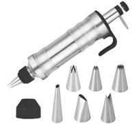 Seringue à pâtisserie professionnelle acier inoxydable-Poche à douille avec embouts interchangeables Durable et facile à utiliser