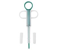 Seringue à pilules pour animaux domestiques avec 2 embouts en caoutchouc pour chiens et chats, distributeur de comprimés, plastique, 14,5 x 6 cm (vert)