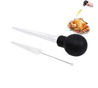 Seringue à poire à dinde - Seringue d'assaisonnement manuelle avec brosse de nettoyage - Poires à dinde pour la cuisine, barbecue, cuisine, poulet, pâtisserie, viande, poisson