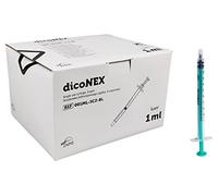 Seringue à usage unique, 3 pièces, stérile, embout Luer 1 ml, sans phtalate - Boite de 100 pièces