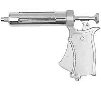 Seringue animale 50ml Injecteur Réglable pour Vaccination Pistolet Injection Continue Acier Inoxydable pour Bétail y compris Chevaux, Moutons, Bovins et Porcs
